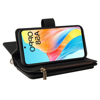 KT Multi-Functional Series-2 For Oppo A58 4G Case Skin-touch Leather Wallet Phone Protector