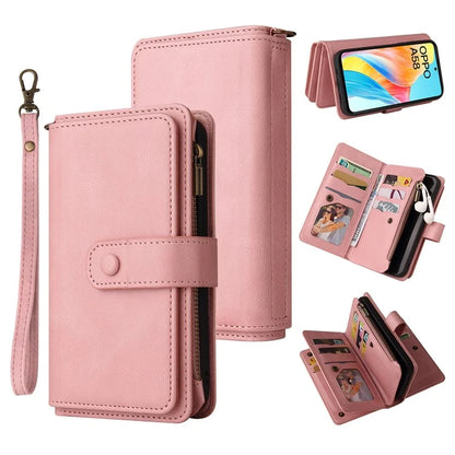 KT Multi-Functional Series-2 For Oppo A58 4G Case Skin-touch Leather Wallet Phone Protector