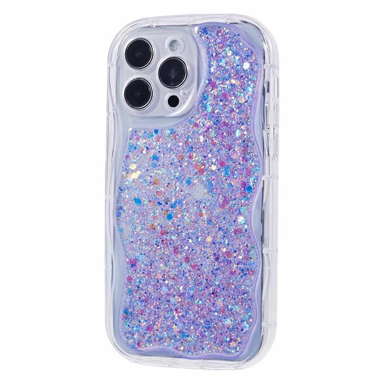 JTW Series for iPhone 12 Pro Epoxy Case Glitter Sequins TPU Back Cover