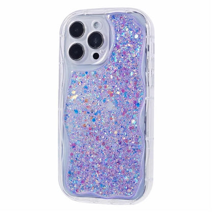 JTW Series for iPhone 12 Pro Epoxy Case Glitter Sequins TPU Back Cover