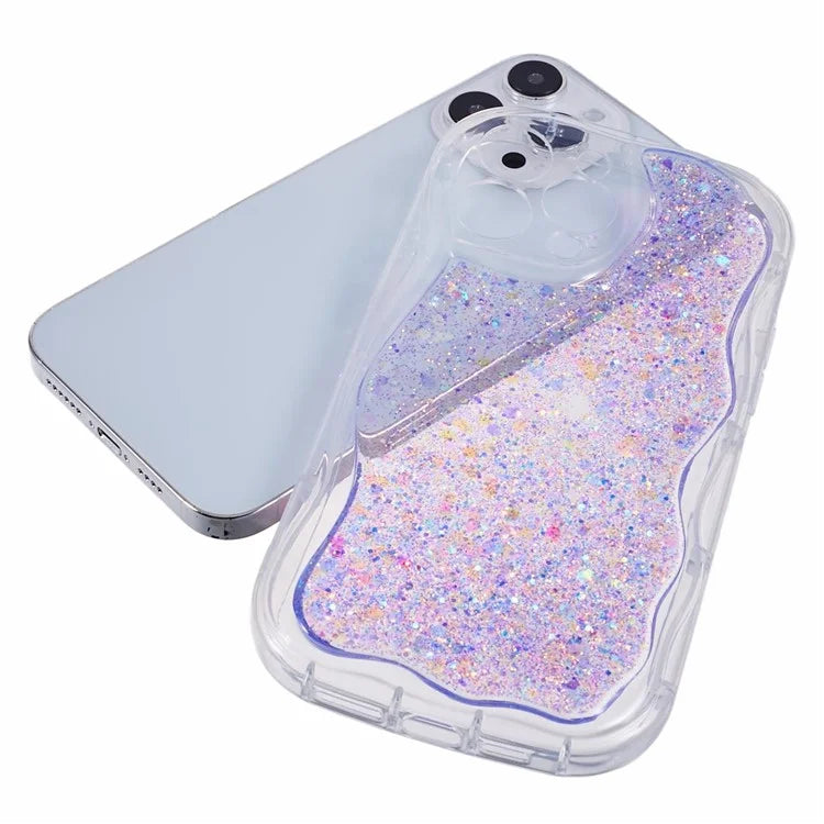 JTW Series for iPhone 12 Pro Epoxy Case Glitter Sequins TPU Back Cover