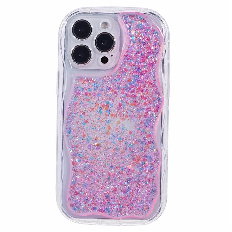 JTW Series for iPhone 12 Pro Epoxy Case Glitter Sequins TPU Back Cover