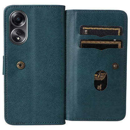 KT Multi-functional Series-1 For Oppo A58 4G Case Leather Stand Cover with Multiple Card Slots
