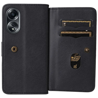 KT Multi-functional Series-1 For Oppo A58 4G Case Leather Stand Cover with Multiple Card Slots