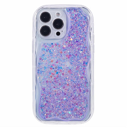 JTW Series for iPhone 14 Pro Max Case Epoxy TPU Cover with Shiny Sequins