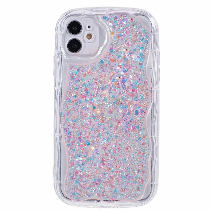 JTW Series for iPhone 12 Case Shiny Sequins Epoxy Protective Phone Cover