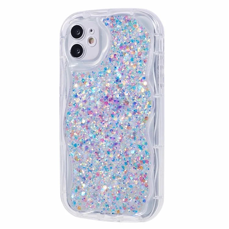 JTW Series for iPhone 12 Case Shiny Sequins Epoxy Protective Phone Cover