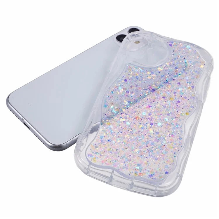 JTW Series for iPhone 12 Case Shiny Sequins Epoxy Protective Phone Cover