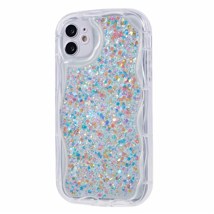 JTW Series for iPhone 12 Case Shiny Sequins Epoxy Protective Phone Cover