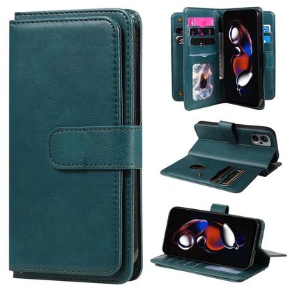 KT Multi-functional Series-1 For Xiaomi Poco X4 GT 5G / Redmi K50i 5G / Note 12T Pro 5G / Note 11T Pro 5G / Note 11T Pro+ 5G Case Leather Cover