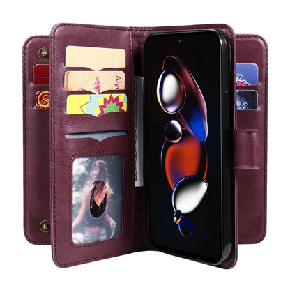 KT Multi-functional Series-1 For Xiaomi Poco X4 GT 5G / Redmi K50i 5G / Note 12T Pro 5G / Note 11T Pro 5G / Note 11T Pro+ 5G Case Leather Cover