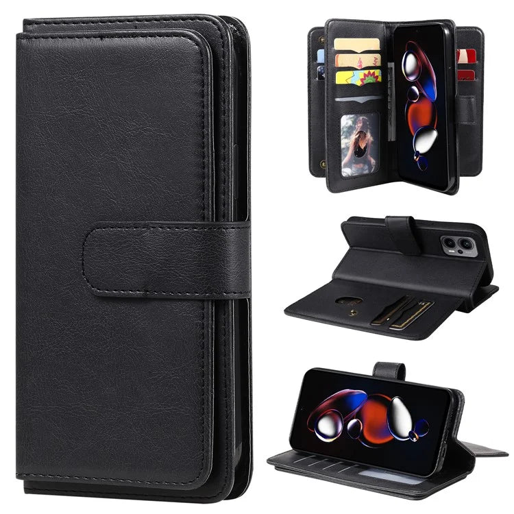 KT Multi-functional Series-1 For Xiaomi Poco X4 GT 5G / Redmi K50i 5G / Note 12T Pro 5G / Note 11T Pro 5G / Note 11T Pro+ 5G Case Leather Cover