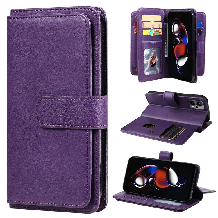 KT Multi-functional Series-1 For Xiaomi Poco X4 GT 5G / Redmi K50i 5G / Note 12T Pro 5G / Note 11T Pro 5G / Note 11T Pro+ 5G Case Leather Cover