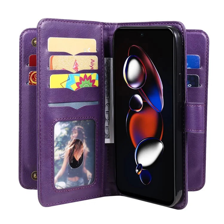 KT Multi-functional Series-1 For Xiaomi Poco X4 GT 5G / Redmi K50i 5G / Note 12T Pro 5G / Note 11T Pro 5G / Note 11T Pro+ 5G Case Leather Cover