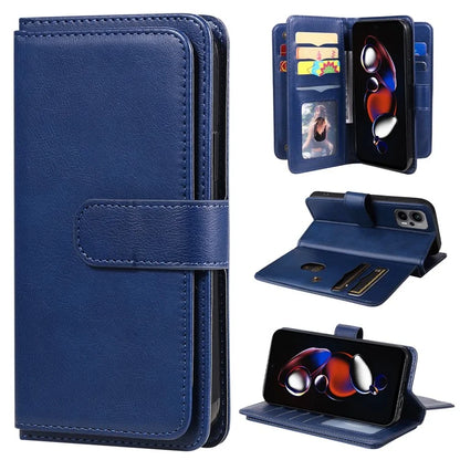 KT Multi-functional Series-1 For Xiaomi Poco X4 GT 5G / Redmi K50i 5G / Note 12T Pro 5G / Note 11T Pro 5G / Note 11T Pro+ 5G Case Leather Cover