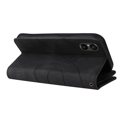 KT Multi-function Series-5 For Sony Xperia 5 V Anti-Scratch Phone Case Leather Stand Magnetic Wallet Cover