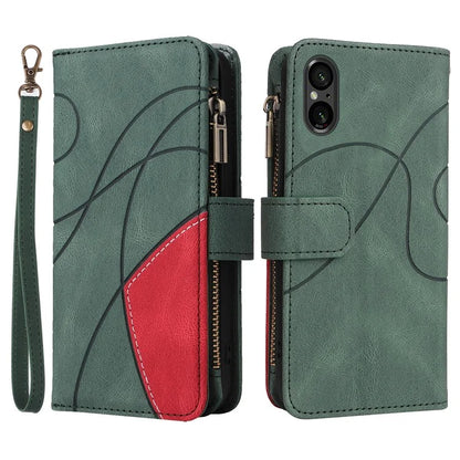 KT Multi-function Series-5 For Sony Xperia 5 V Anti-Scratch Phone Case Leather Stand Magnetic Wallet Cover