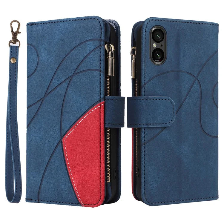 KT Multi-function Series-5 For Sony Xperia 5 V Anti-Scratch Phone Case Leather Stand Magnetic Wallet Cover