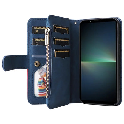 KT Multi-function Series-5 For Sony Xperia 5 V Anti-Scratch Phone Case Leather Stand Magnetic Wallet Cover