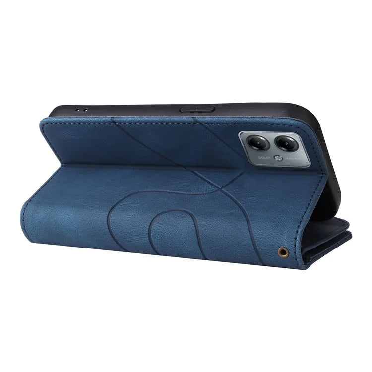 KT Multi-function Series-5 Phone Case for Motorola Moto G14 4G Leather Phone Stand Cover Magnetic Wallet