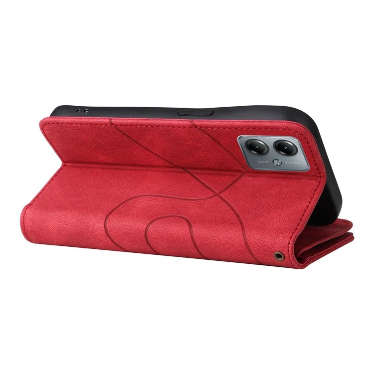 KT Multi-function Series-5 Phone Case for Motorola Moto G14 4G Leather Phone Stand Cover Magnetic Wallet