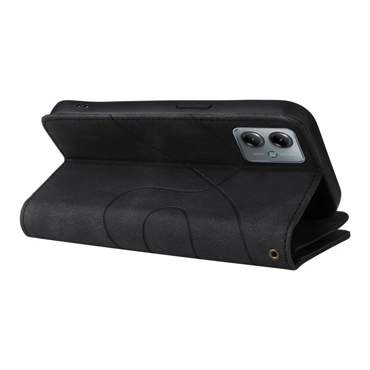 KT Multi-function Series-5 Phone Case for Motorola Moto G14 4G Leather Phone Stand Cover Magnetic Wallet