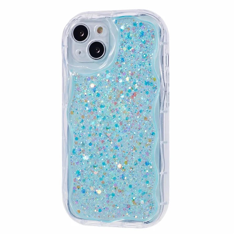 JTW Series for iPhone 13 Case Epoxy Phone Cover with Glitter Sequins Decor