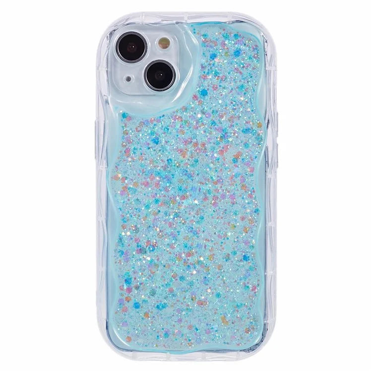 JTW Series for iPhone 13 Case Epoxy Phone Cover with Glitter Sequins Decor