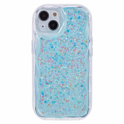 JTW Series for iPhone 13 Case Epoxy Phone Cover with Glitter Sequins Decor