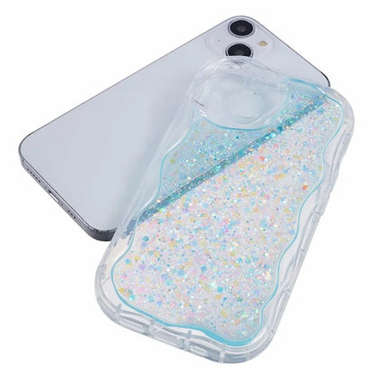 JTW Series for iPhone 13 Case Epoxy Phone Cover with Glitter Sequins Decor