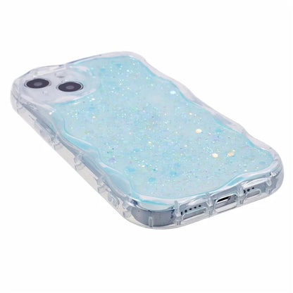 JTW Series for iPhone 13 Case Epoxy Phone Cover with Glitter Sequins Decor