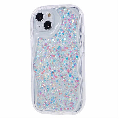 JTW Series for iPhone 13 Case Epoxy Phone Cover with Glitter Sequins Decor