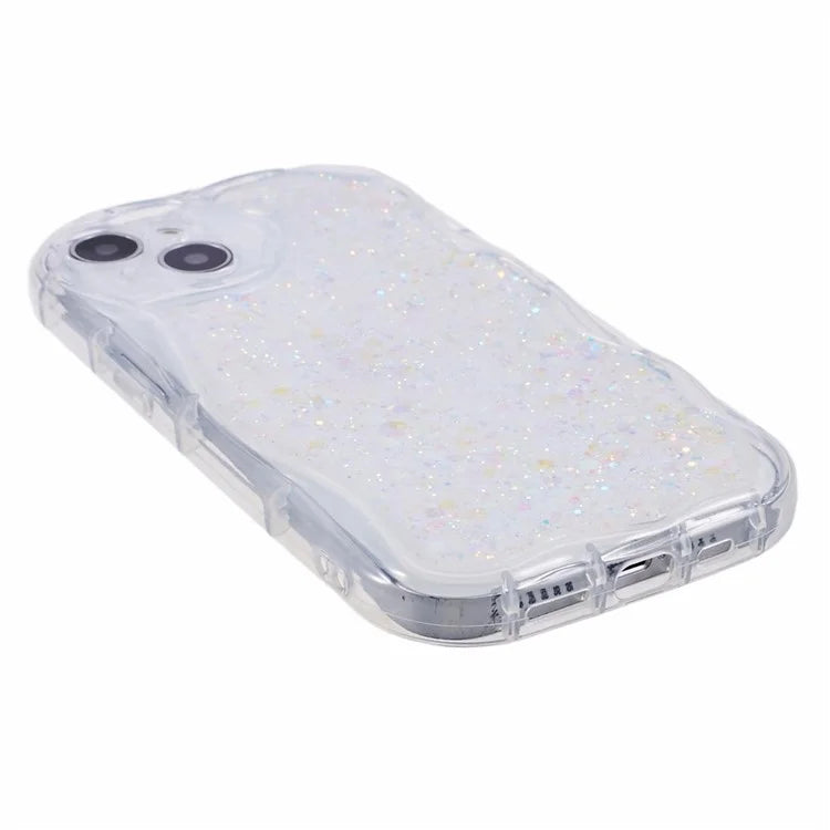 JTW Series for iPhone 13 Case Epoxy Phone Cover with Glitter Sequins Decor