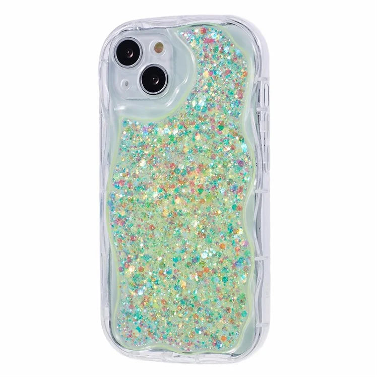 JTW Series for iPhone 13 Case Epoxy Phone Cover with Glitter Sequins Decor