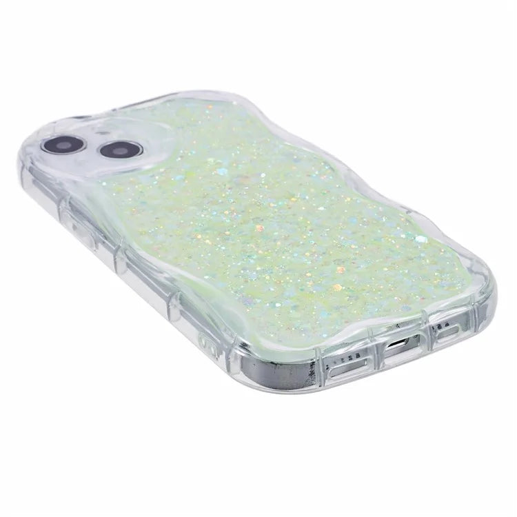 JTW Series for iPhone 13 Case Epoxy Phone Cover with Glitter Sequins Decor