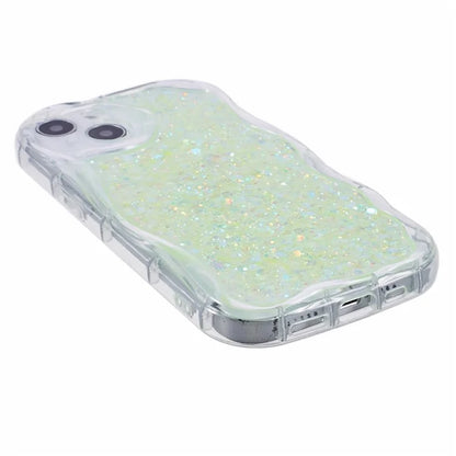 JTW Series for iPhone 13 Case Epoxy Phone Cover with Glitter Sequins Decor