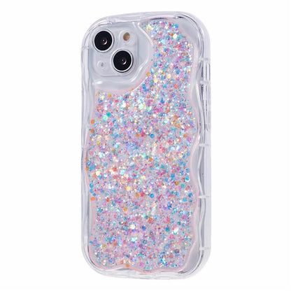 JTW Series for iPhone 13 Case Epoxy Phone Cover with Glitter Sequins Decor
