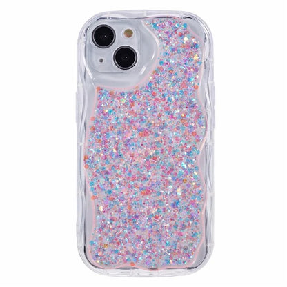 JTW Series for iPhone 13 Case Epoxy Phone Cover with Glitter Sequins Decor