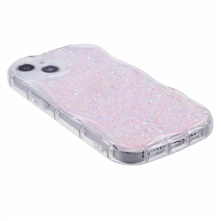 JTW Series for iPhone 13 Case Epoxy Phone Cover with Glitter Sequins Decor