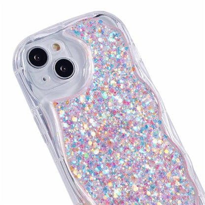 JTW Series for iPhone 13 Case Epoxy Phone Cover with Glitter Sequins Decor
