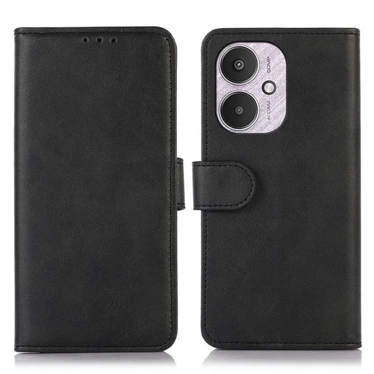 For Xiaomi Redmi 13C 4G / 13C 5G / Poco C65 4G Case Cowhide Texture Foldable Stand Phone Cover