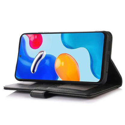 For Xiaomi Redmi 13C 4G / 13C 5G / Poco C65 4G Case Cowhide Texture Foldable Stand Phone Cover