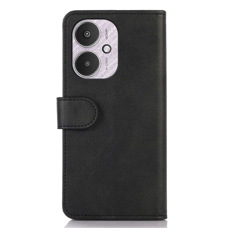 For Xiaomi Redmi 13C 4G / 13C 5G / Poco C65 4G Case Cowhide Texture Foldable Stand Phone Cover