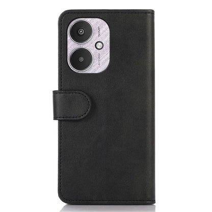 For Xiaomi Redmi 13C 4G / 13C 5G / Poco C65 4G Case Cowhide Texture Foldable Stand Phone Cover