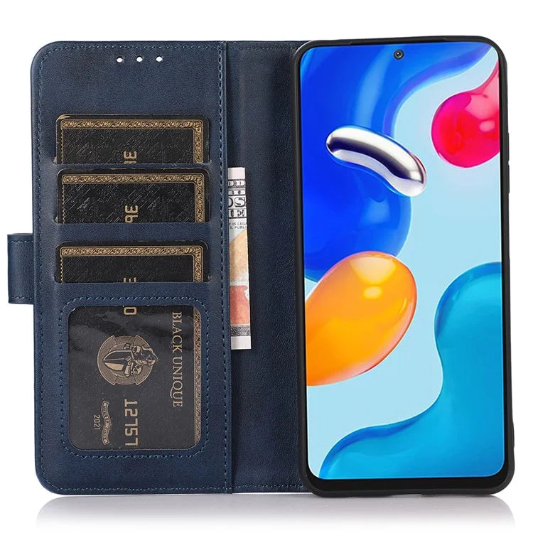 For Xiaomi Redmi 13C 4G / 13C 5G / Poco C65 4G Case Cowhide Texture Foldable Stand Phone Cover