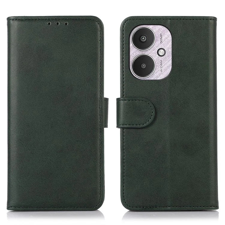 For Xiaomi Redmi 13C 4G / 13C 5G / Poco C65 4G Case Cowhide Texture Foldable Stand Phone Cover
