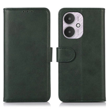 For Xiaomi Redmi 13C 4G / 13C 5G / Poco C65 4G Case Cowhide Texture Foldable Stand Phone Cover