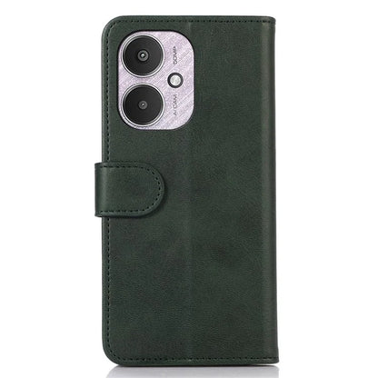 For Xiaomi Redmi 13C 4G / 13C 5G / Poco C65 4G Case Cowhide Texture Foldable Stand Phone Cover