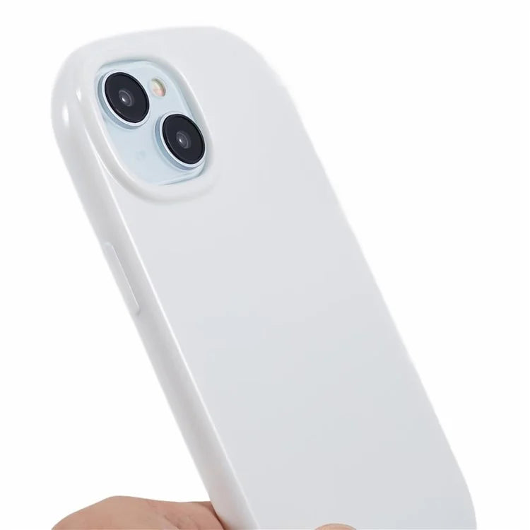 JQ Series For iPhone 15 Plus TPU Case Jelly Shape Anti-scratch Phone Cover (Big Rear Lens Hole)