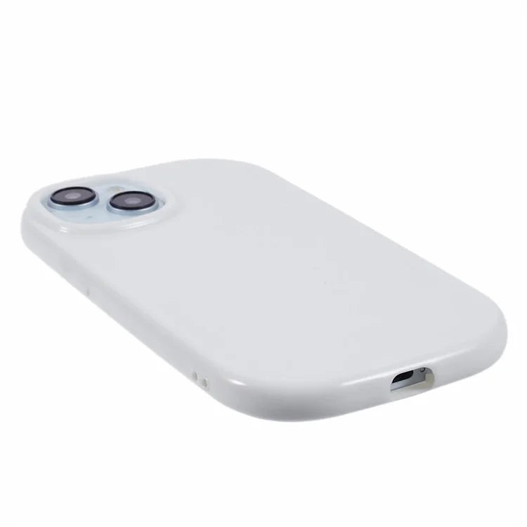JQ Series For iPhone 15 Plus TPU Case Jelly Shape Anti-scratch Phone Cover (Big Rear Lens Hole)